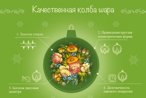 Корпоративный ёлочный шар с индивидуальной печатью